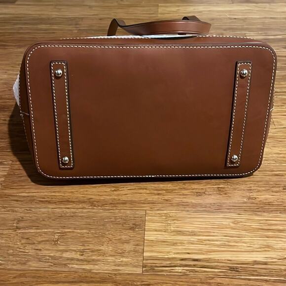 Dooney & Bourke Ostrich White Large Tote - Picture 6 of 9